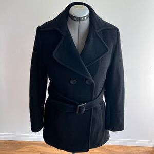 Y2K Italian Wool Cashmere blend Women's Black Double-Breasted  Jacket & Coat